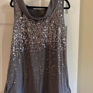 Lane Bryant Grey Spark Sleeveless Top